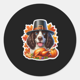 Adesivo Dia de Ação de Graças English Springer Spaniel Don