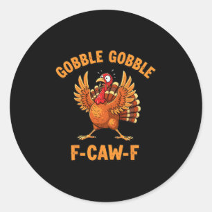 Adesivo Dia de Ação de Graças Peruza Engraçada Gobble Gobb