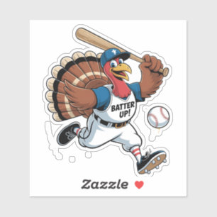 Adesivo Dia de Ação de Graças Turco Batter Gobbler