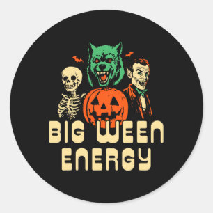 Adesivo Dia de as Bruxas engraçado Big Weed Energy Uni Par