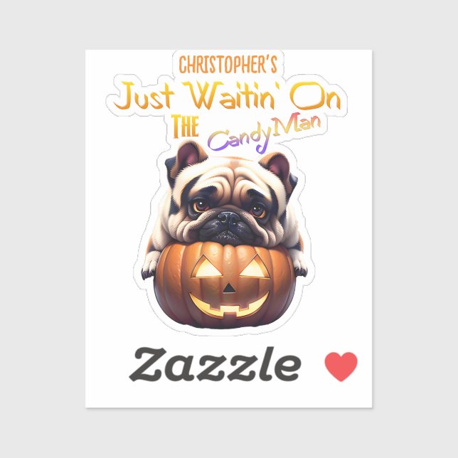 Adesivo Dia de as Bruxas engraçado Bonito Personalizado Pu (Folha)