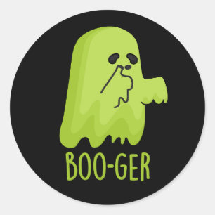 Adesivo Dia de as Bruxas engraçado Boo-ger Booger Ghost Pu