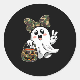 Adesivo Dia de as Bruxas engraçado Camouflage Camo Ghost H