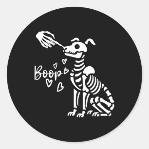 Adesivo Dia de as Bruxas engraçado de Cachorro de Mão do E