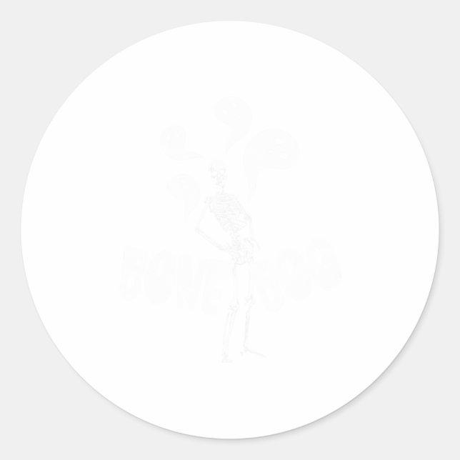Adesivo Dia de as Bruxas engraçado dotado de Spooky Bone B (Frente)