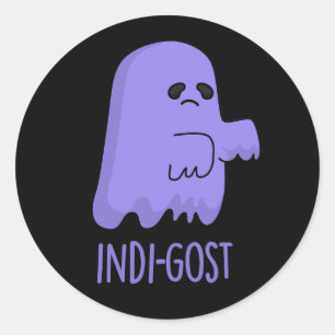 Adesivo Dia de as Bruxas engraçado Indi-gost Indigo Ghost