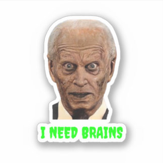 Adesivo Dia de as Bruxas engraçado Joe Biden Zombie Precis