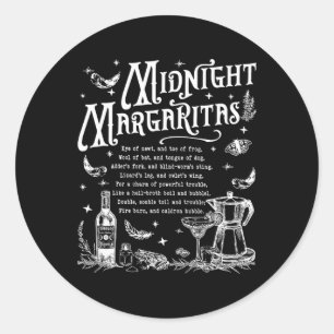 Adesivo Dia de as Bruxas engraçado Magia da Margaritas da