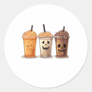 Adesivo Dia de as Bruxas engraçado Pumpkin Spice Latão Caf
