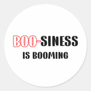 Adesivo Dia de as Bruxas engraçado Pun - Boo-siness está c