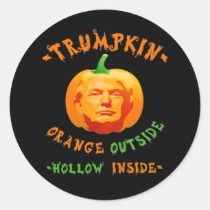 Adesivo Dia de as Bruxas engraçado Trumpkin Clássico