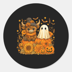 Adesivo Dia de as Bruxas engraçado Vaca Fantasma Spooky, A