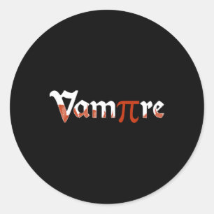 Adesivo Dia de as Bruxas engraçado Vampiro Piada Pi Day Fi