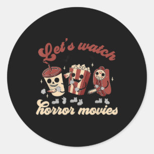 Adesivo Dia de as Bruxas engraçado Vê Filmes Horrores E Re