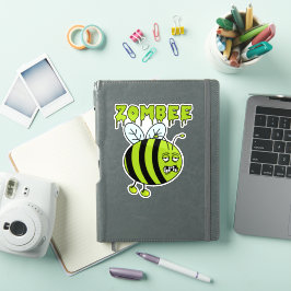 Adesivo Dia de as Bruxas engraçado Zombie Bee Character