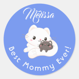 Adesivo Dia de as mães Cute Animal Seu Nome.