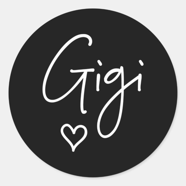 Adesivo Dia de as mães de nome da avó Gigi (Frente)