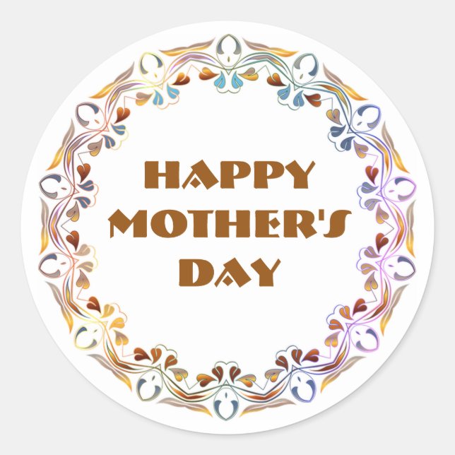 Adesivo Dia de as mães Feliz (Frente)