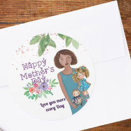 Adesivo Dia de as mães FELIZ | Mãe e filhos