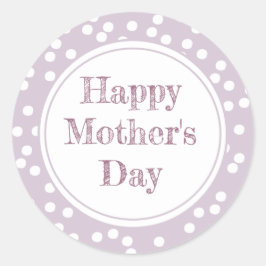 Adesivo Dia de as mães Feliz - Polkadots Lavandas Divertid