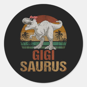 Adesivo Dia de as mães Gigisauro T Rex Dinosaur Gigi Sauru
