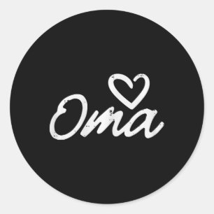 Adesivo Dia de as mães Oma Heart Cute Love Avó Nana Mimi