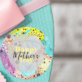 Adesivo Dia de as mães Vibrante Artístico Floral Retirado