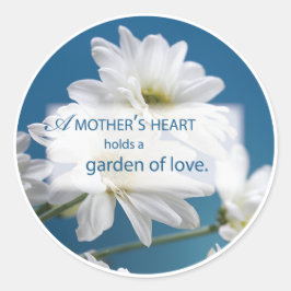 Adesivo Dia de as mães White Daisies Garden of Love Blue S