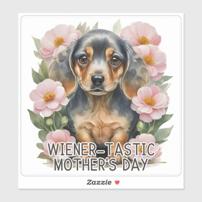 Adesivo Dia de as mães Wiener-tastic (Folha)