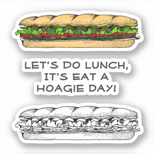 Adesivo Dia de Comer um Hoagie (Frente)