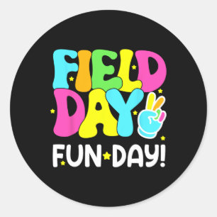 Adesivo Dia de Diversão do Campo Infantil no Dia Passado d