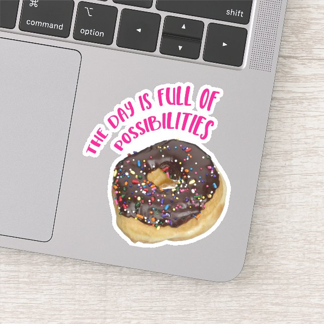 Adesivo Dia de Donut com Confeitos Cheio de Possibilidades (Detalhe)
