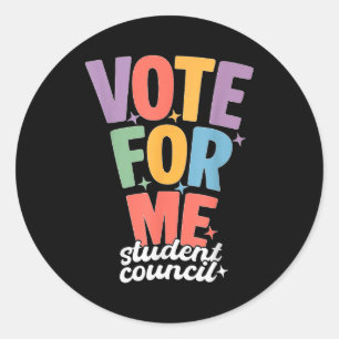 Adesivo Dia de Eleição Escolar Divertido Vote em Mim Conse