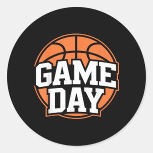 Adesivo Dia de Jogo Basquete Esporte Jogador Bola Laranja