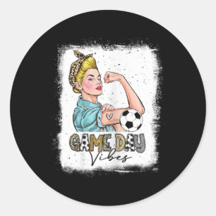 Adesivo Dia de Jogo de Futebol Feminino Desbotado Vibes de