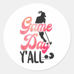 Adesivo Dia de Jogo de Hóquei em Campo Y'all