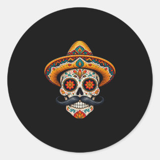 Adesivo Dia de los muertos crânio de açúcar mexicano dia d