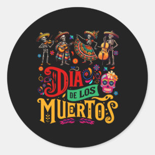 Adesivo Dia De Los Muertos Mexicanos Skeletons Instrumenta