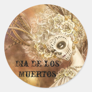 Adesivo Dia de los Muertos Round Sticker