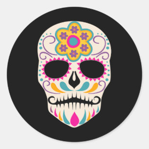 Adesivo Dia De Los Muertos Sugar Crânio Espanhol Dia Do Mo