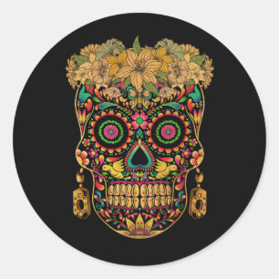 Adesivo Dia De Los Muertos Sugar Skull La Catrina Hallowee