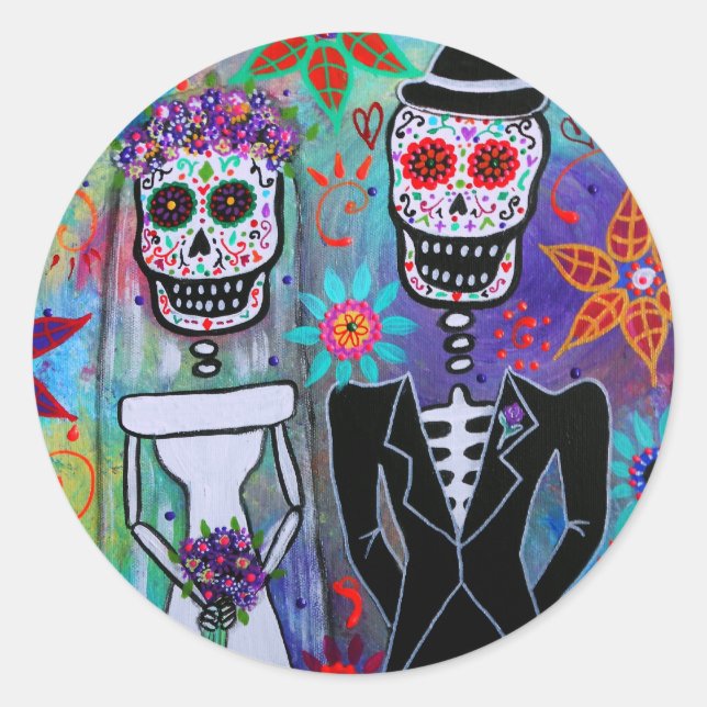 ADESIVO DIA DE LOS MUERTOS WEDDING (Frente)