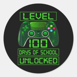 Adesivo Dia De Meninos Escolares Nível 100 Dias De Desbloq