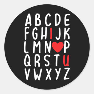 Adesivo Dia de os namorados Abc I Te Amo O Professor De Co