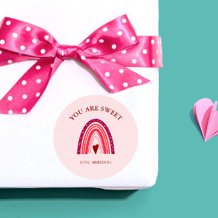 Adesivo Dia de os namorados Boho Rainbow Você É Doce