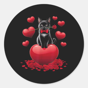 Adesivo Dia de os namorados Bonito Negra Gata Negra Menina