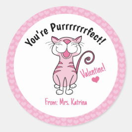 Adesivo Dia de os namorados Cat Você é Professora Purrfect