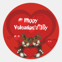 Dia de os namorados com Casal de coelho pequeno ad