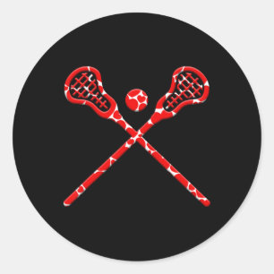 Adesivo Dia de os namorados Cute Heart Lacrosse Lover Spor