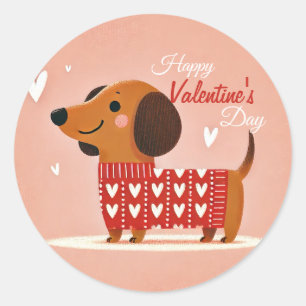 Adesivo Dia de os namorados Dachshund